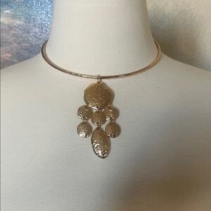 Elegant Gold Chandelier Necklace